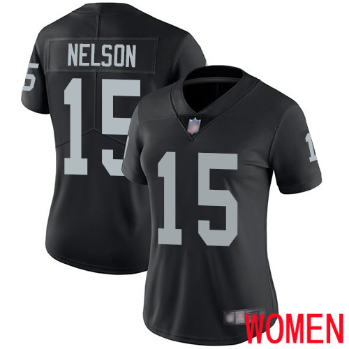 Oakland Raiders Limited Black Women J J Nelson Home Jersey NFL Football 15 Vapor Untouchable Jersey